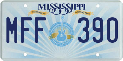 MS license plate MFF390