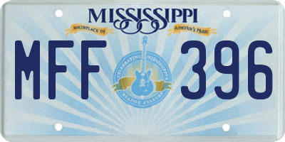 MS license plate MFF396