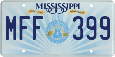 MS license plate MFF399