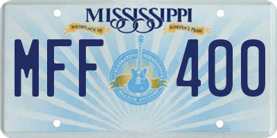 MS license plate MFF400