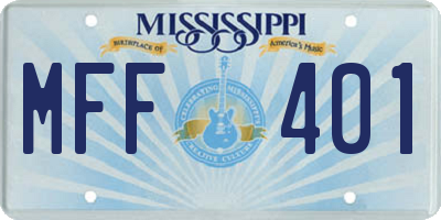 MS license plate MFF401