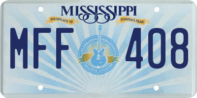 MS license plate MFF408