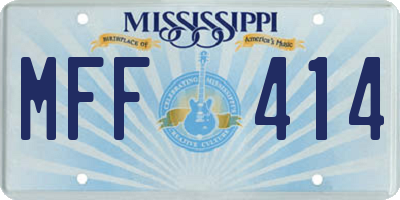 MS license plate MFF414