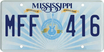 MS license plate MFF416
