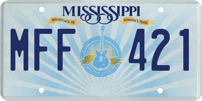 MS license plate MFF421