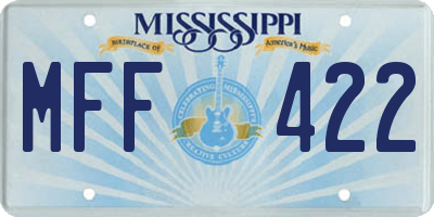MS license plate MFF422