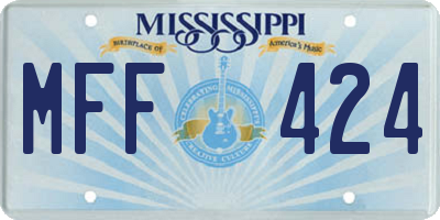 MS license plate MFF424