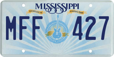 MS license plate MFF427