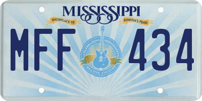 MS license plate MFF434