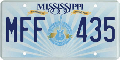 MS license plate MFF435