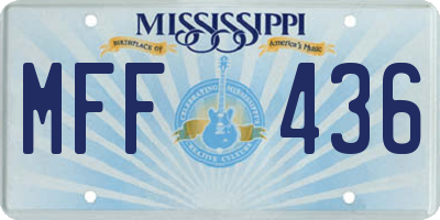 MS license plate MFF436