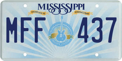 MS license plate MFF437