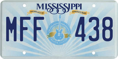 MS license plate MFF438