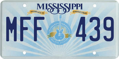 MS license plate MFF439