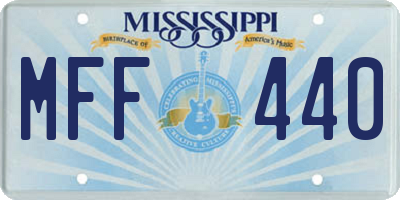 MS license plate MFF440