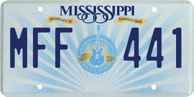 MS license plate MFF441