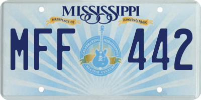 MS license plate MFF442