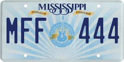 MS license plate MFF444