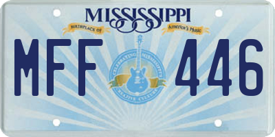 MS license plate MFF446