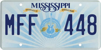MS license plate MFF448