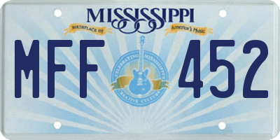 MS license plate MFF452