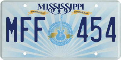MS license plate MFF454