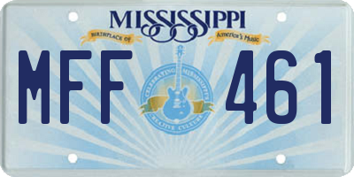 MS license plate MFF461