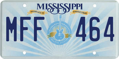 MS license plate MFF464