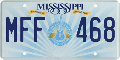 MS license plate MFF468