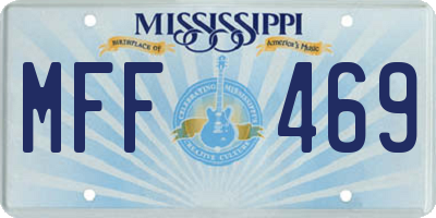 MS license plate MFF469