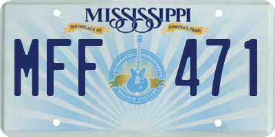 MS license plate MFF471