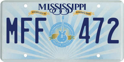 MS license plate MFF472