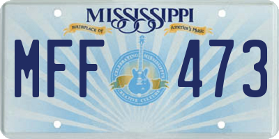 MS license plate MFF473