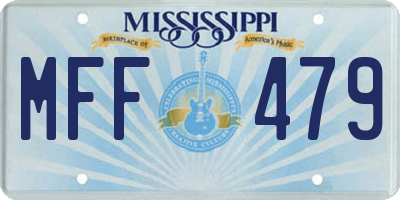 MS license plate MFF479