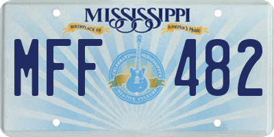 MS license plate MFF482