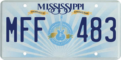 MS license plate MFF483