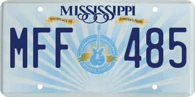 MS license plate MFF485