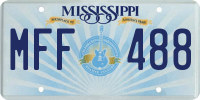 MS license plate MFF488