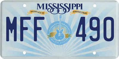 MS license plate MFF490