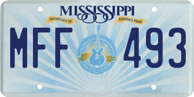 MS license plate MFF493