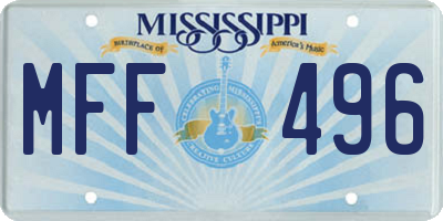 MS license plate MFF496