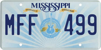 MS license plate MFF499