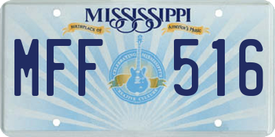 MS license plate MFF516