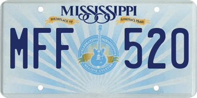 MS license plate MFF520