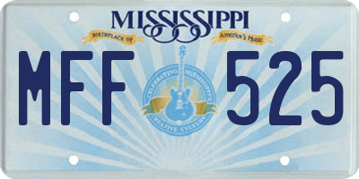 MS license plate MFF525