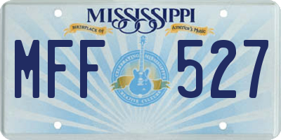 MS license plate MFF527