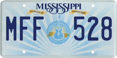 MS license plate MFF528