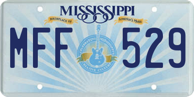 MS license plate MFF529