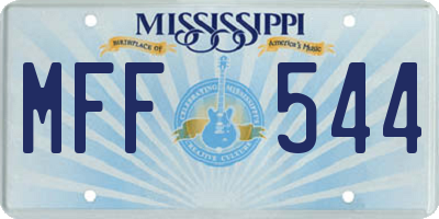 MS license plate MFF544