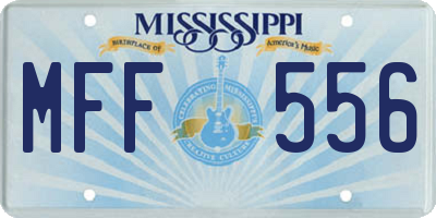 MS license plate MFF556